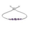 Thumbnail Image 1 of Amethyst Bolo Bracelet Sterling Silver 9.5