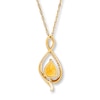 Thumbnail Image 4 of Citrine Necklace 1/20 ct tw Diamonds 10K Yellow Gold