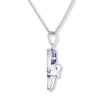 Thumbnail Image 2 of Elephant Necklace Amethyst Sterling Silver