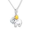 Thumbnail Image 3 of Elephant Necklace Citrine Sterling Silver