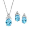 Thumbnail Image 1 of Boxed Set Topaz/Lab-Created White Sapphires Sterling Silver