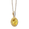 Thumbnail Image 3 of Citrine Necklace with Diamonds 10K Yellow Gold