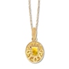 Thumbnail Image 3 of Citrine Necklace with Diamonds 10K Yellow Gold