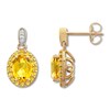 Thumbnail Image 0 of Citrine Earrings with Diamonds 10K Yellow Gold