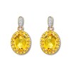 Thumbnail Image 1 of Citrine Earrings with Diamonds 10K Yellow Gold