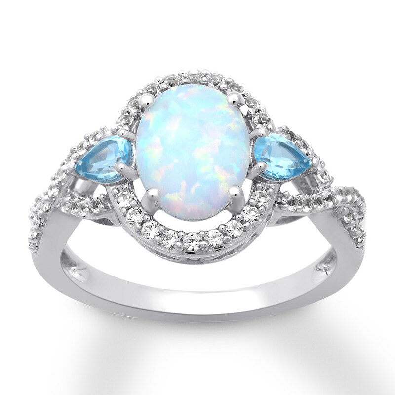 Lab-Created Opal Ring Sterling Silver | Womens Rings | Rings | Kay