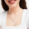 Thumbnail Image 2 of Lab-Created Pink Opal Necklace Sterling Silver