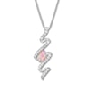 Thumbnail Image 0 of Lab-Created Pink Opal Necklace Sterling Silver