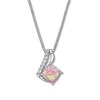 Thumbnail Image 0 of Lab-Created Pink Opal Necklace Sterling Silver