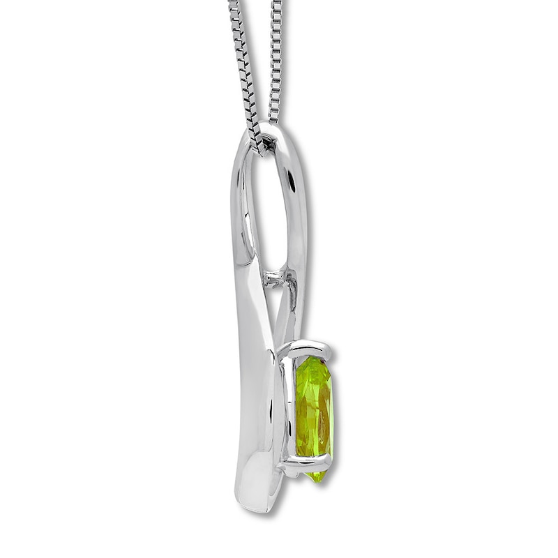 Main Image 2 of Peridot Necklace Sterling Silver