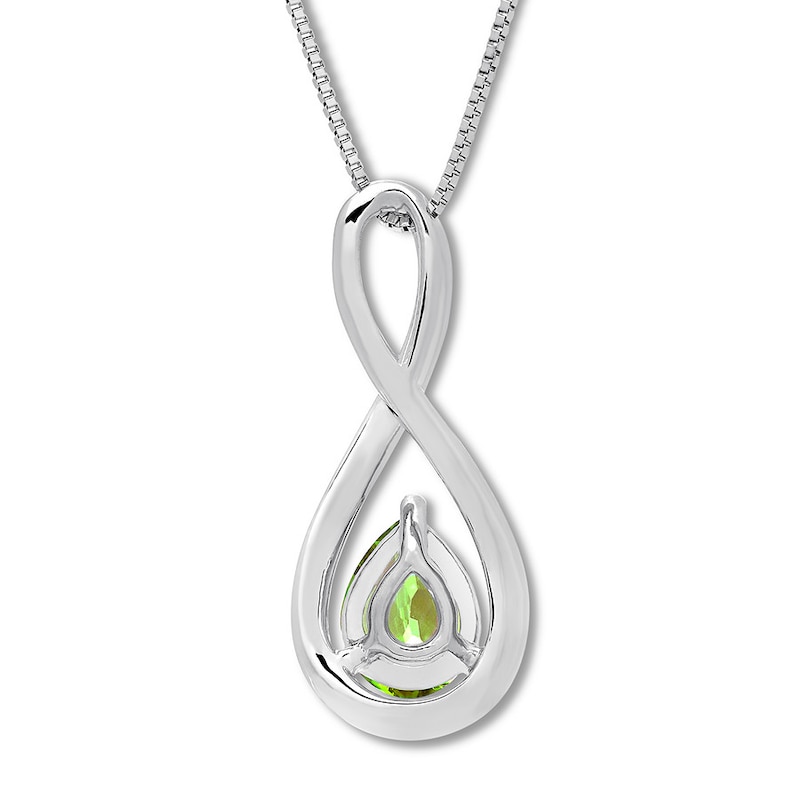 Main Image 4 of Peridot Necklace Sterling Silver