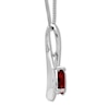 Thumbnail Image 2 of Garnet Necklace Sterling Silver