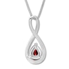 Thumbnail Image 3 of Garnet Necklace Sterling Silver