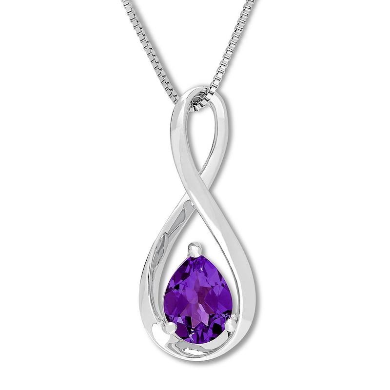 Main Image 1 of Amethyst Necklace Sterling Silver