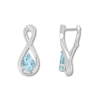 Thumbnail Image 0 of Aquamarine Infinity Earrings Sterling Silver