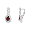Thumbnail Image 1 of Garnet Infinity Earrings Sterling Silver