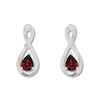 Thumbnail Image 3 of Garnet Infinity Earrings Sterling Silver