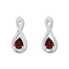 Thumbnail Image 2 of Garnet Infinity Earrings Sterling Silver