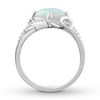 Thumbnail Image 1 of Lab-Created Opal/Lab-Created White Sapphire Ring St. Silver