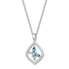 Thumbnail Image 1 of Convertible Butterfly Necklace Blue Topaz Sterling Silver