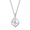 Thumbnail Image 3 of Convertible Butterfly Necklace Blue Topaz Sterling Silver