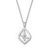 Thumbnail Image 2 of Convertible Butterfly Necklace Blue Topaz Sterling Silver