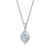 Thumbnail Image 1 of Convertible Blue Topaz/Lab-Created Opal Necklace Sterling Silver