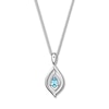 Thumbnail Image 2 of Convertible Blue Topaz/Lab-Created Opal Necklace Sterling Silver