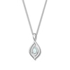 Thumbnail Image 3 of Convertible Blue Topaz/Lab-Created Opal Necklace Sterling Silver