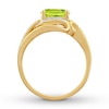 Thumbnail Image 2 of Peridot Ring 1/10 ct tw Diamonds 10K Yellow Gold
