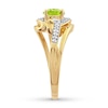 Thumbnail Image 2 of Peridot Ring 1/10 ct tw Diamonds 10K Yellow Gold