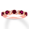 Le Vian Rhodolite Garnet Ring with Diamonds 14K Strawberry Gold