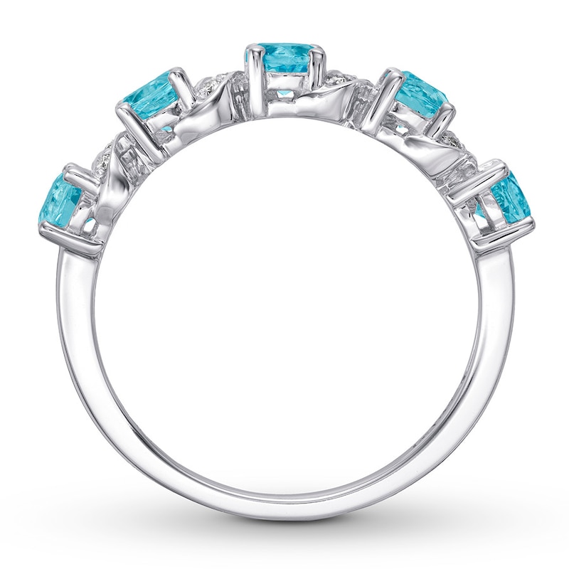 Le Vian Aquamarine Ring with Diamonds 14K Vanilla Gold