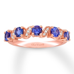 Le Vian Tanzanite Ring with Diamonds 14K Strawberry Gold