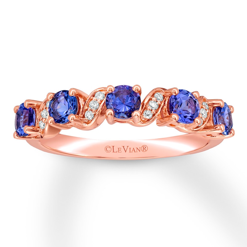Main Image 1 of Le Vian Tanzanite Ring with Diamonds 14K Strawberry Gold