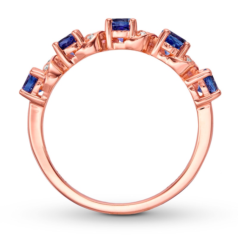 Le Vian Tanzanite Ring with Diamonds 14K Strawberry Gold