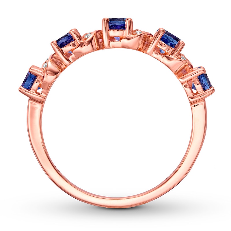 Main Image 2 of Le Vian Tanzanite Ring with Diamonds 14K Strawberry Gold