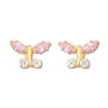 Thumbnail Image 2 of Children's Butterfly Earrings Cubic Zirconia 14K Yellow Gold