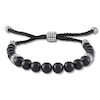 Thumbnail Image 1 of Black Onyx Bead Bolo Bracelet Sterling Silver 10.5&quot;