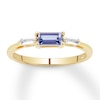 Thumbnail Image 1 of Tanzanite Ring White Topaz 10K Yellow Gold
