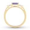 Thumbnail Image 2 of Tanzanite Ring White Topaz 10K Yellow Gold