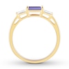 Thumbnail Image 1 of Tanzanite Ring White Topaz 10K Yellow Gold