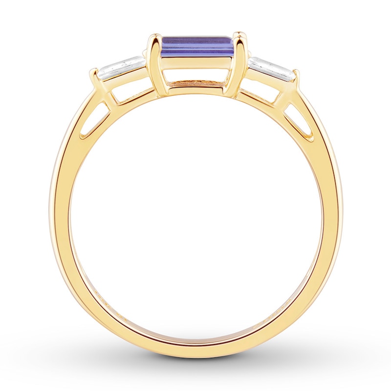 Main Image 2 of Tanzanite Ring White Topaz 10K Yellow Gold
