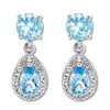 Thumbnail Image 1 of Blue & White Topaz Earrings Sterling Silver