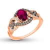 Thumbnail Image 1 of Le Vian Rhodolite Garnet Ring 1/4 ct tw Diamonds 14K Strawberry Gold