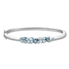 Thumbnail Image 0 of Vibrant Shades Blue & White Topaz Bangle Bracelet Sterling Silver