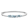 Thumbnail Image 1 of Vibrant Shades Blue & White Topaz Bangle Bracelet Sterling Silver