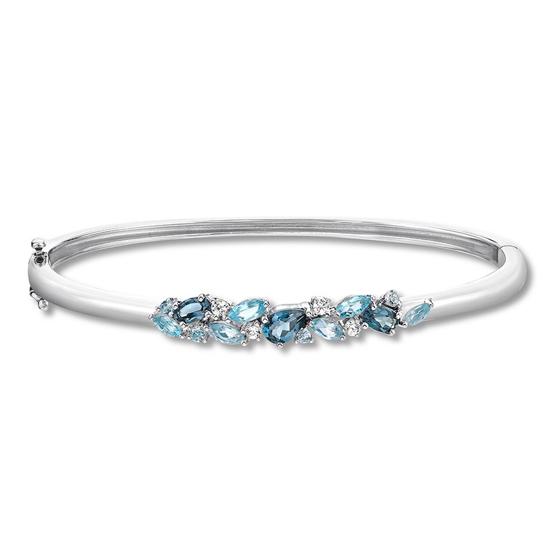 Fred Leighton Cushion White Topaz Bangle