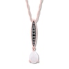 Thumbnail Image 1 of Lab-Created Opal Necklace 1/15 ct tw Diamonds 10K Rose Gold