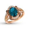 Thumbnail Image 0 of Le Vian Blue Topaz Ring 3/4 ct tw Diamonds 14K Strawberry Gold
